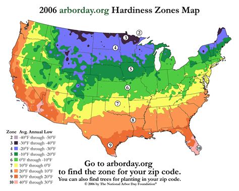 MAP Map Of Us Growing Zones